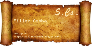 Siller Csaba névjegykártya