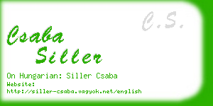 csaba siller business card